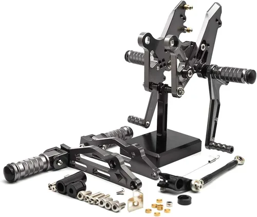 Vista 7 de FXCNC CNC Grom Billet - Juego de clavijas traseras para motocicleta, reposapiés totalmente ajustables, compatible con GROM MSX125 2012 2013 2014