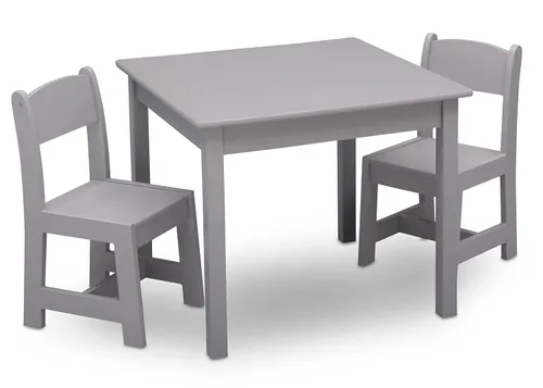 Vista 8 de Delta Children MySize - Juego de mesa y silla de madera para niños (2 sillas incluidas), ideal para artes y manualidades, merienda y más