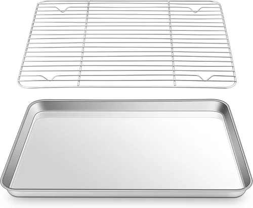 Vista 9 de Bandeja para hornear de 9 pulgadas con estante, bandeja para horno