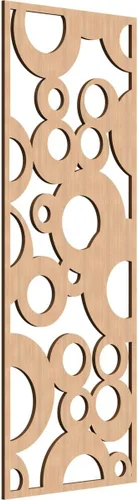 Vista 62 de 9 3/8"W x 24 3/8"H x 1/4"T Farwell Decorativos Paneles de Pared de Madera Calado, Hickory