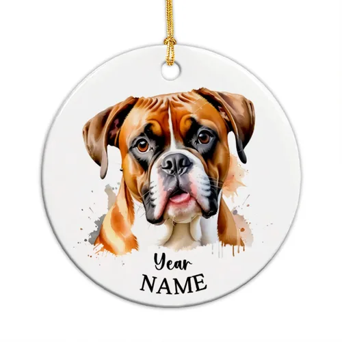 Vista 14 de Adorno de Navidad personalizado para perro Airedale, adorno de cerámica para hombres y mujeres, adornos de cerámica personalizados para perros
