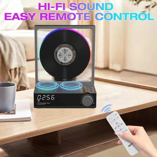 Vista 12 de HOTT - Reproductor de CD portátil, reproductores de CD retro Bluetooth 5.3 para el hogar, reproductor de música con altavoz de alta fidelidad, 4000