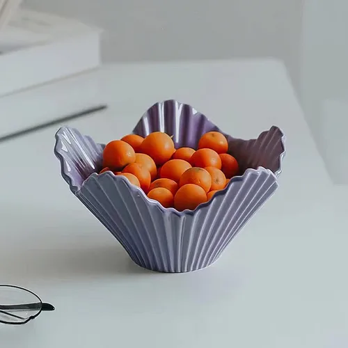 Vista 2 de Cuenco de cerámica para frutas, tazón grande para servir pasta, palomitas de maíz para frutas, nueces, aperitivos, cereales, panes, pasta, helado