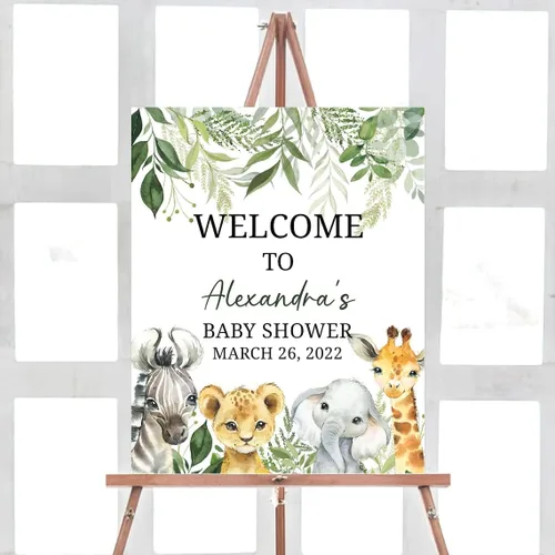 Vista 18 de Letrero de bienvenida editable para baby shower, letreros de baby shower, decoración de baby shower, soporte de letrero de baby shower, letrero