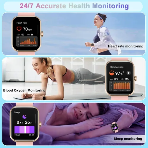 Vista 5 de Reloj inteligente (respuesta/hacer llamada), reloj inteligente de 1.96 pulgadas para hombres y mujeres, nuevo reloj de fitness 2025 con más de 110