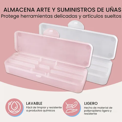 Vista 5 de Beauticom Estuche de almacenamiento personal de doble capa para bolígrafos profesionales de arte de uñas, cepillo de uñas, herramientas