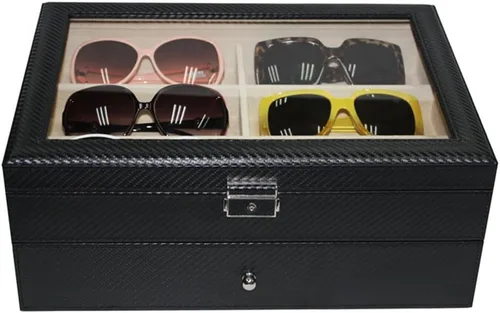 Vista 3 de Organizador grande de la caja de almacenamiento de la vitrina de gafas de sol de gafas