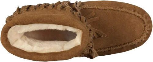 Vista 5 de Botas de mocasín con flecos para mujer
