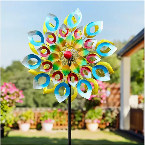 Vista 9 de Pure Echo Molinillos de viento para exteriores para patio y jardín, grandes, molinillos de viento de metal y esculturas de viento de 84 pulgadas