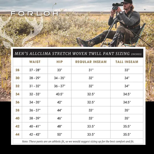 Vista 5 de FORLOH AllClima - Pantalones tejidos elásticos para hombre, para caza, senderismo y trabajo diario para todas las estaciones, protección contra