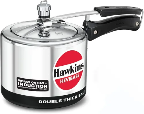 Vista 12 de HAWKINS H56 Hevibase - Olla de presión de aluminio compatible con inducción, 5 litros, PLATA