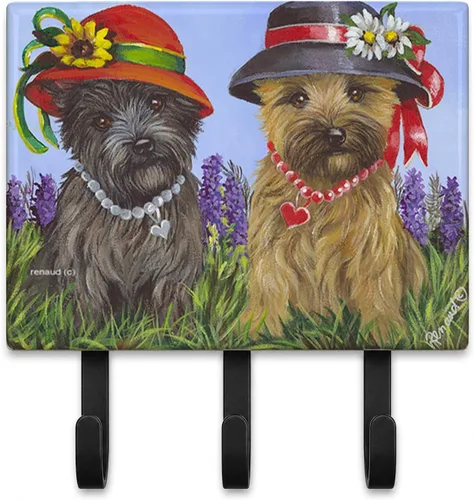 Vista 17 de Caroline's Treasures Bichon Frise Sisters - Ganchos para correa o llavero, multicolor