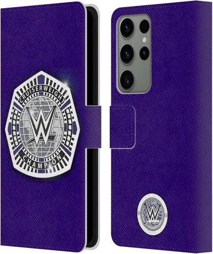 Vista 86 de Head Case Designs Officially Licensed WWE Cruiserweight Champion Title Belts Leather Wallet Case Compatible with Samsung Galaxy A07 4G Campeón