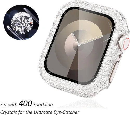 Vista 223 de Surace Bling - Carcasa con protector de pantalla para Apple Watch Series 3, 2, 1 de 1.496 pulgadas