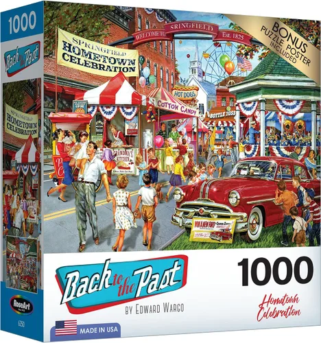 Vista 12 de RoseArt - Back to the Past - Backyard BBQ - Rompecabezas de 1000 piezas para adultos