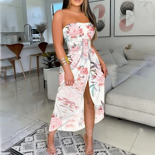 Vista 2 de Vestidos sexys para mujer, vestido largo fruncido con un hombro descubierto, asimétrico, para fiesta, noche, satén, entallado, mini vestido