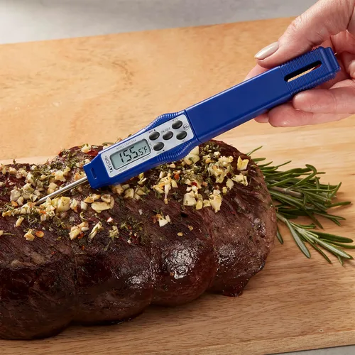 Vista 3 de Taylor Termómetro digital compacto para carne de cocina estilo pluma de lectura instantánea - Gris impermeable - Gris (azul)