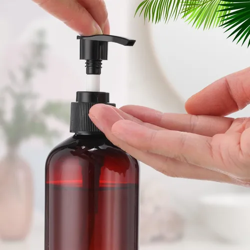 Vista 4 de 48 piezas dispensador de loción con bomba recargable dispensador de champú acondicionador dispensador de jabón de manos plástico vacío 8 oz/250 ml