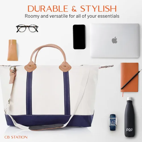 Vista 6 de CB STATION Bolsa de fin de semana para mujer bolsa de viaje moderna y funcional con correa de hombro desmontable, perfecta para viajes nocturnos