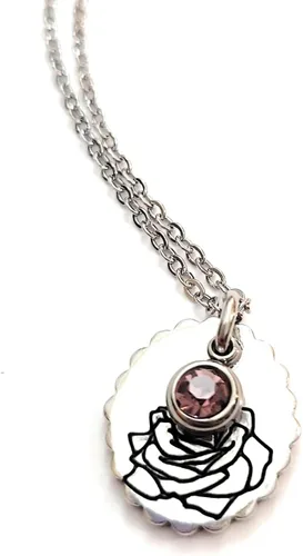 Vista 58 de Birth Month Flower and Birthstone Necklace