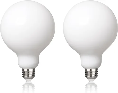 Vista 9 de Paquete de 2 bombillas LED globo G30 (G95), bombillas LED Edison regulables de 5.5W equivalentes a 50 vatios, blanco cálido 2700K, 500LM, base E26