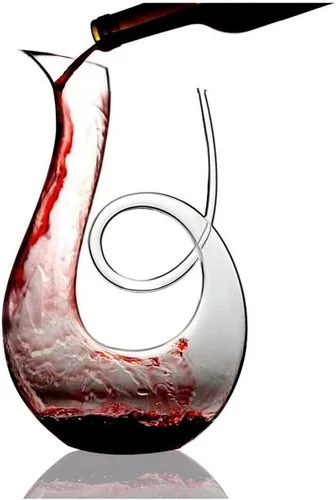 Vista 10 de Decantador de vino aireador – 100% soplado a mano sin plomo vidrio de cristal de vino tinto jarra de vino regalo para los amantes del vino