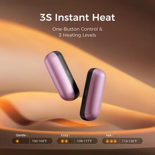 Vista 11 de OCOOPA 2 in 1 Magnetic Rechargeable Hand Warmers, UT2s Mini Electric Handwarmers 2 Pack, Split USB-C, Reusable Portable Pocket Heater, Raynauds
