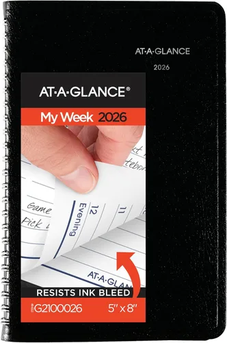 Vista 9 de AT-A-GLANCE Agenda de citas 2027, semanal, 5 x 8 pulgadas, DayMinder, negro (G2100027)