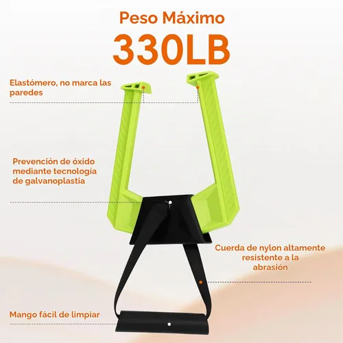 Vista 3 de Portable Pull Up Bar for Doorway,Travel Pull Up Bar,Adjustable Home Gym Equipment,Dual Handle Design for Pull-Ups,Maximum Load Capacity of 330lb, No
