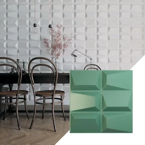 Vista 30 de Ekena Millwork WP20X20STWH 19 5/8 pulgadas de ancho x 19 5/8 pulgadas de alto Stratford EnduraWall Decorativo 3D Panel de pared cubre 2.67 pies