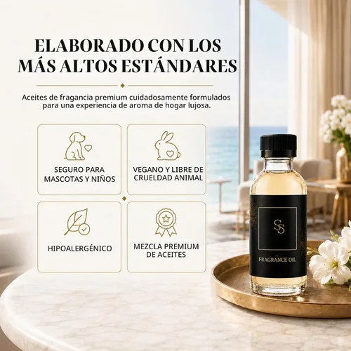 Vista 6 de Aceite difusor inspirado en perfume de lujo, flor del desierto, 4.05 fl oz (4.1 fl oz)