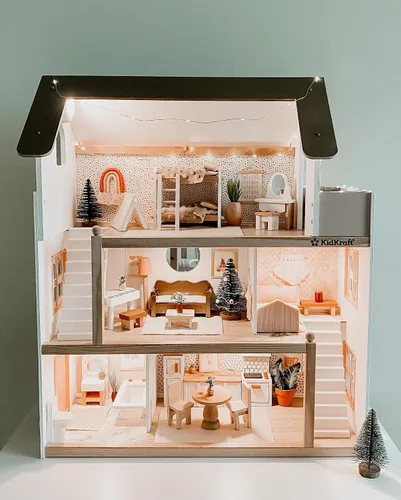 Vista 7 de Muñeca Chelsea Cottage con muebles KidKraft