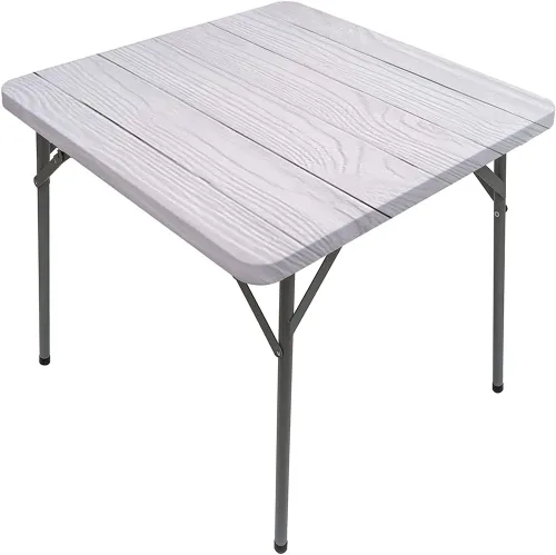 Vista 7 de Mesa cuadrada de tablones de madera, impresión de textura de tablones de madera, borde elástico, adecuada para catering y cocina, apta para mesa