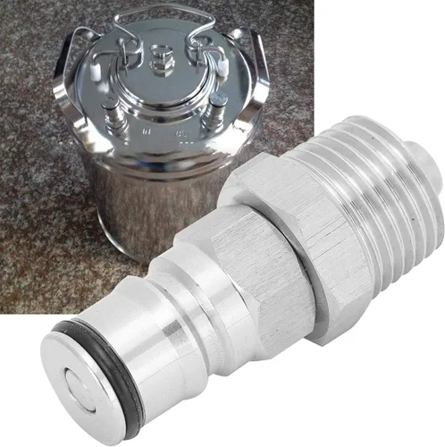 Vista 2 de TOPINCN Ball Lock Post 18 Ball Lock Adapter Lock Post Lock Male 1/2In Npt Kit Adaptador de rosca con para barriles Kegging