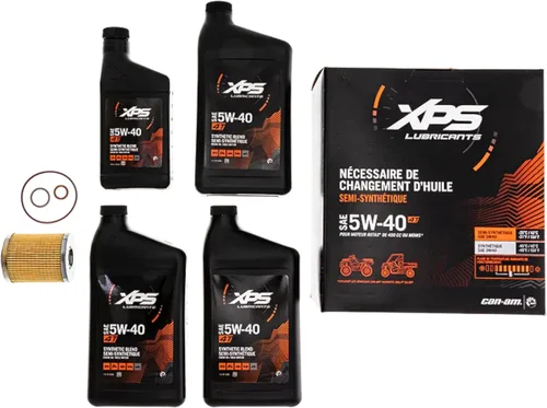 Vista 2 de Can-Am Nuevo OEM 4T 5W-40 Mezcla Sintética Kit de cambio de aceite, Rotax 450 cc, 9779256