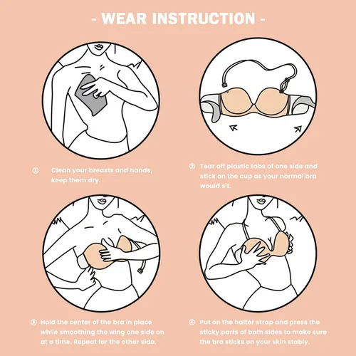 Vista 6 de HANSCA Sujetadores invisibles autoadhesivos sin espalda pegajosos sin tirantes para mujeres con aros push up