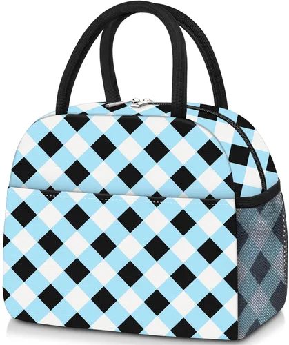Vista 27 de KUBYA Lonchera de Pana Bolsa de Almuerzo para Mujeres y Hombres, Linda Fresa Pequeña Aislada Reutilizable Trabajo A Prueba de Fugas Simple Loncheras