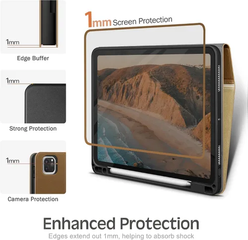 Vista 6 de Funda para iPad Pro 12.9 6ª/5ª/4ª/3ª/3ª generación 2022/2021/2020 Beige × Camel