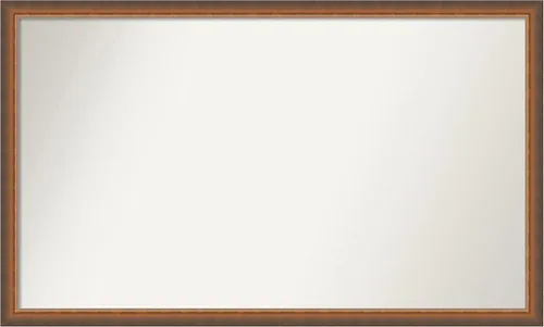 Vista 150 de Amanti Art Espejo de baño de bronce para sobre fregadero, 29 x 19 pulgadas, espejo rectangular de bronce antiguo, marco de madera tradicional