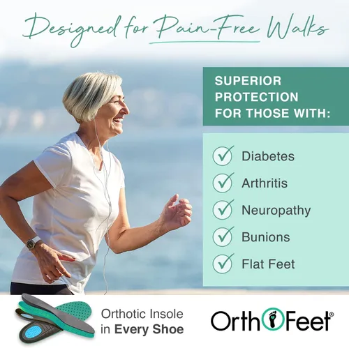 Vista 4 de Orthofeet Zapatillas ortopédicas de punto coral para mujer