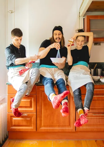 Vista 5 de Rainbow Socks - Calcetines para hombre y mujer, diseño de tarta de queso con cerezas