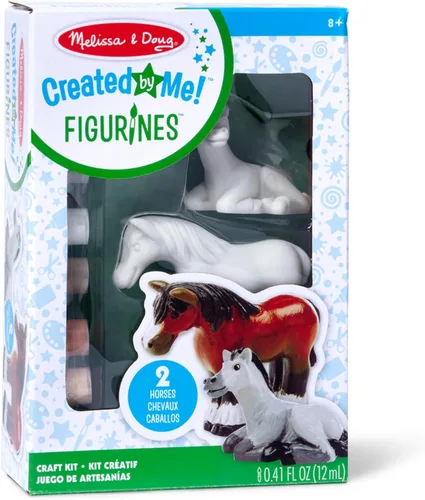 Vista 10 de Melissa & Doug Decorate-Your-Own Dinosaur, kit de artesañías de figuras; 2 dinosaurios de resina sólida pintada