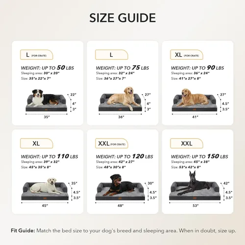 Vista 5 de Camas ortopédicas para perros grandes, sofá de espuma con estructura de huevos impermeable para perros grandes con cómodo refuerzo 91x69 cm, camas