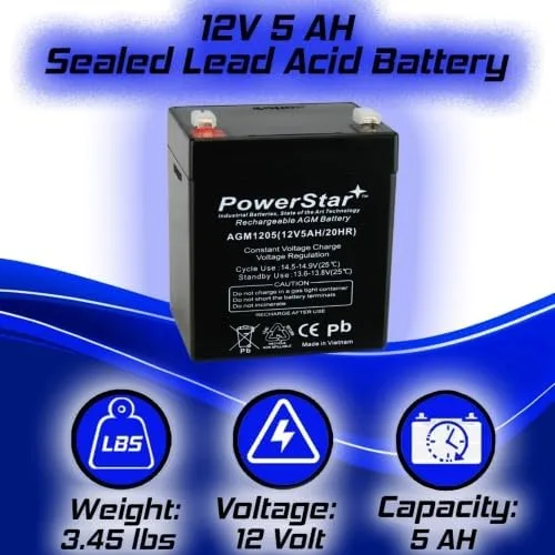 Vista 2 de PowerStar Sustituye a la batería NT-1250 NP4-12 12V 4ah MTD MTD 725-04903