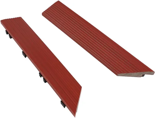 Vista 2 de 1/6 pies x 1 pie Quick Deck Azulejo compuesto interior de esquina Fascia en rojo sueco (2 piezas/caja)