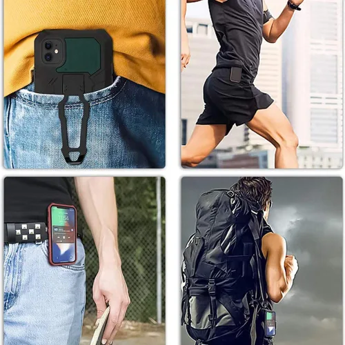 Vista 7 de Asuwish Funda protectora compatible con Samsung Galaxy S22 5G y protector de pantalla de vidrio templado, clip para cinturón, resistente a prueba
