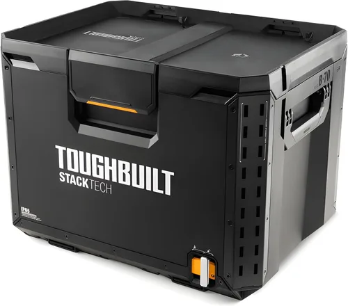 Vista 12 de ToughBuilt StackTech Caja de Herramientas Compacta Organizador con Cerradura con Bandeja Extraíble