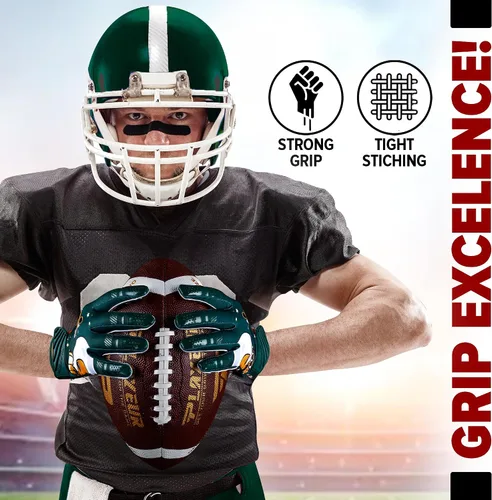Vista 7 de Alien Grip Infinite Pro Edition - Guantes de fútbol Endless Game - GripPro Tech para adultos, niños y jóvenes, guantes de fútbol sin pelar, siempre