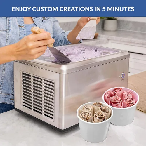 Vista 2 de Whynter ICR-300SS Máquina de helado laminada de acero inoxidable de 0,5 cuartos de galón con compresor