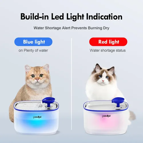 Vista 8 de Fuente de agua para gatos de acero inoxidable, dispensador de agua para perros con bomba inalámbrica, dispensador de agua para gatos de 101 oz/3 L